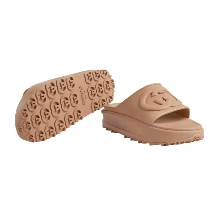 Gucci Interlocking G Rubber Slide Sandals