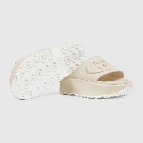 Gucci Interlocking G Rubber Slide Sandals