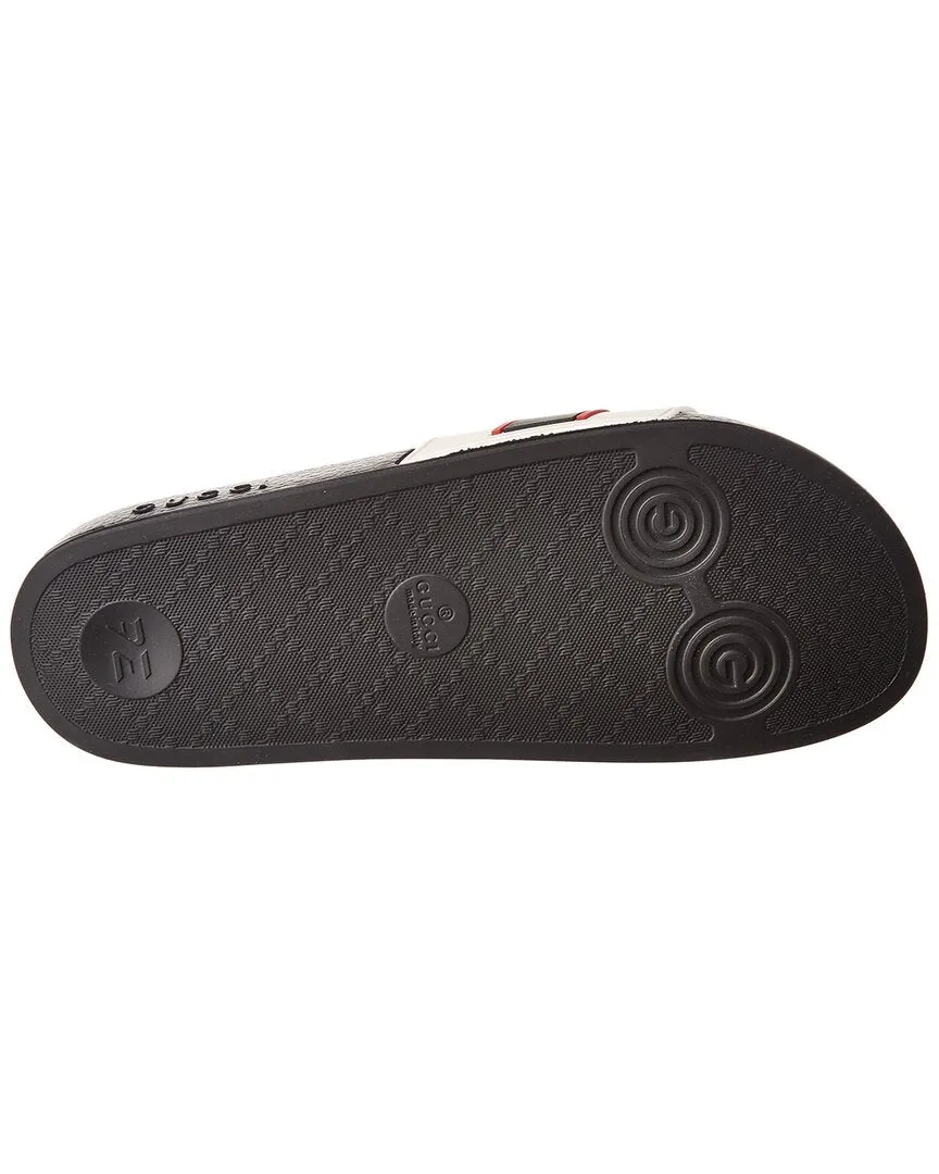 Gucci Logo Stripe Rubber Slide