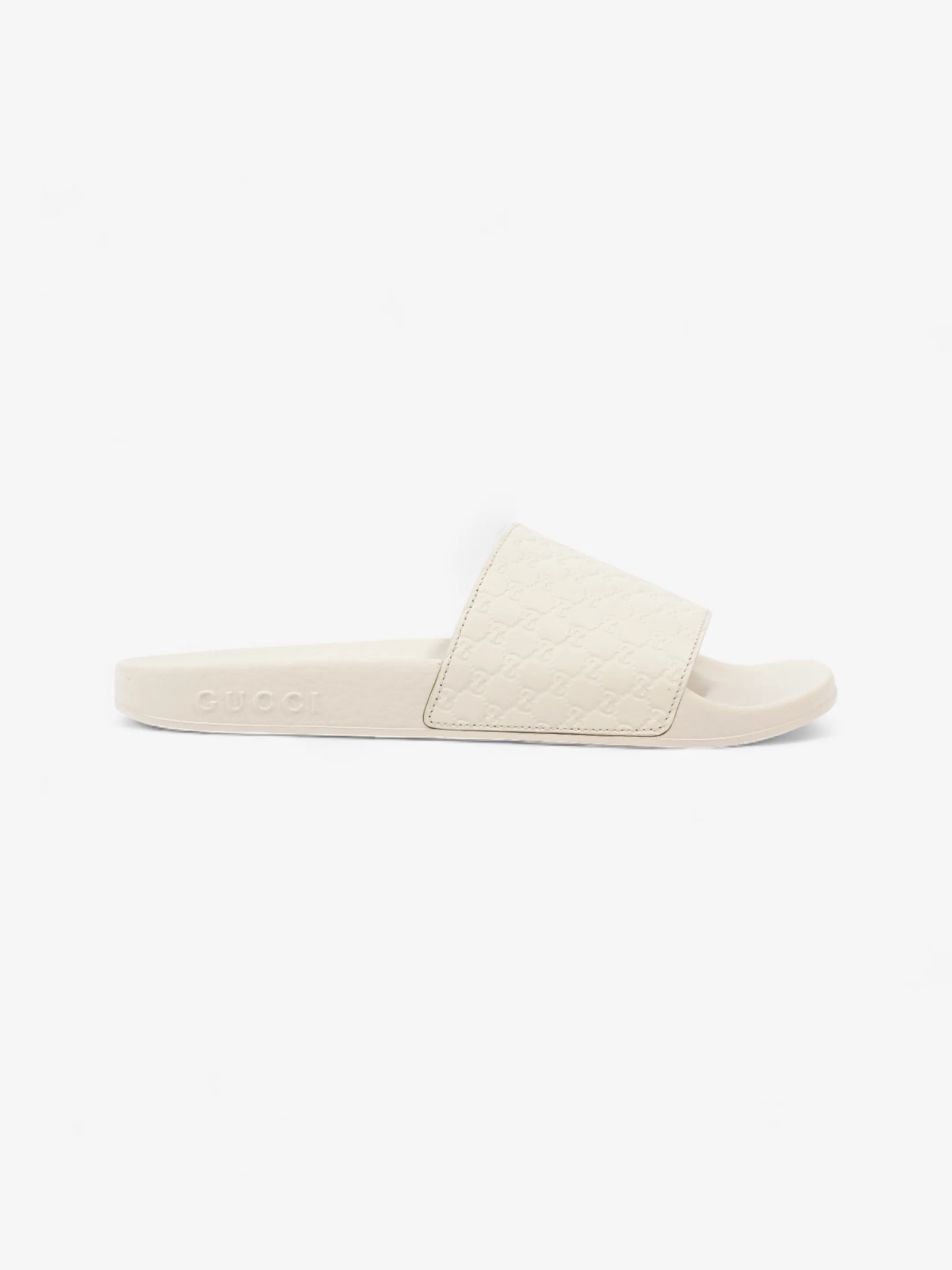 Gucci Microguccissima Slide Ivory Rubber EU 37 UK 4