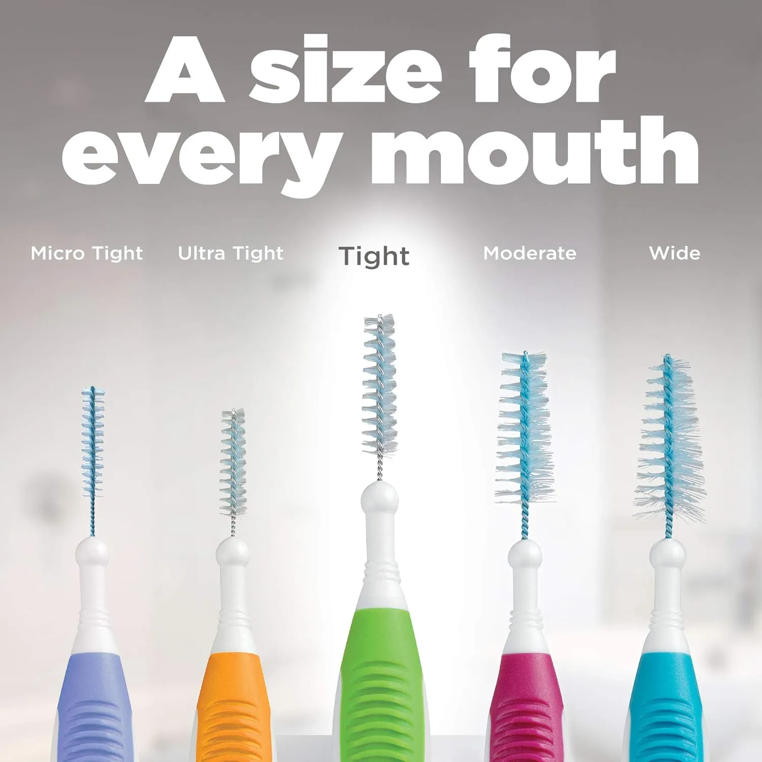 GUM Proxabrush Go-Betweens - Tight - Interdental Brushes - Soft Bristled Dental Picks for Plaque Removal Health - Safe for Braces & Dental Devices, 10 Count (Pack of 4)