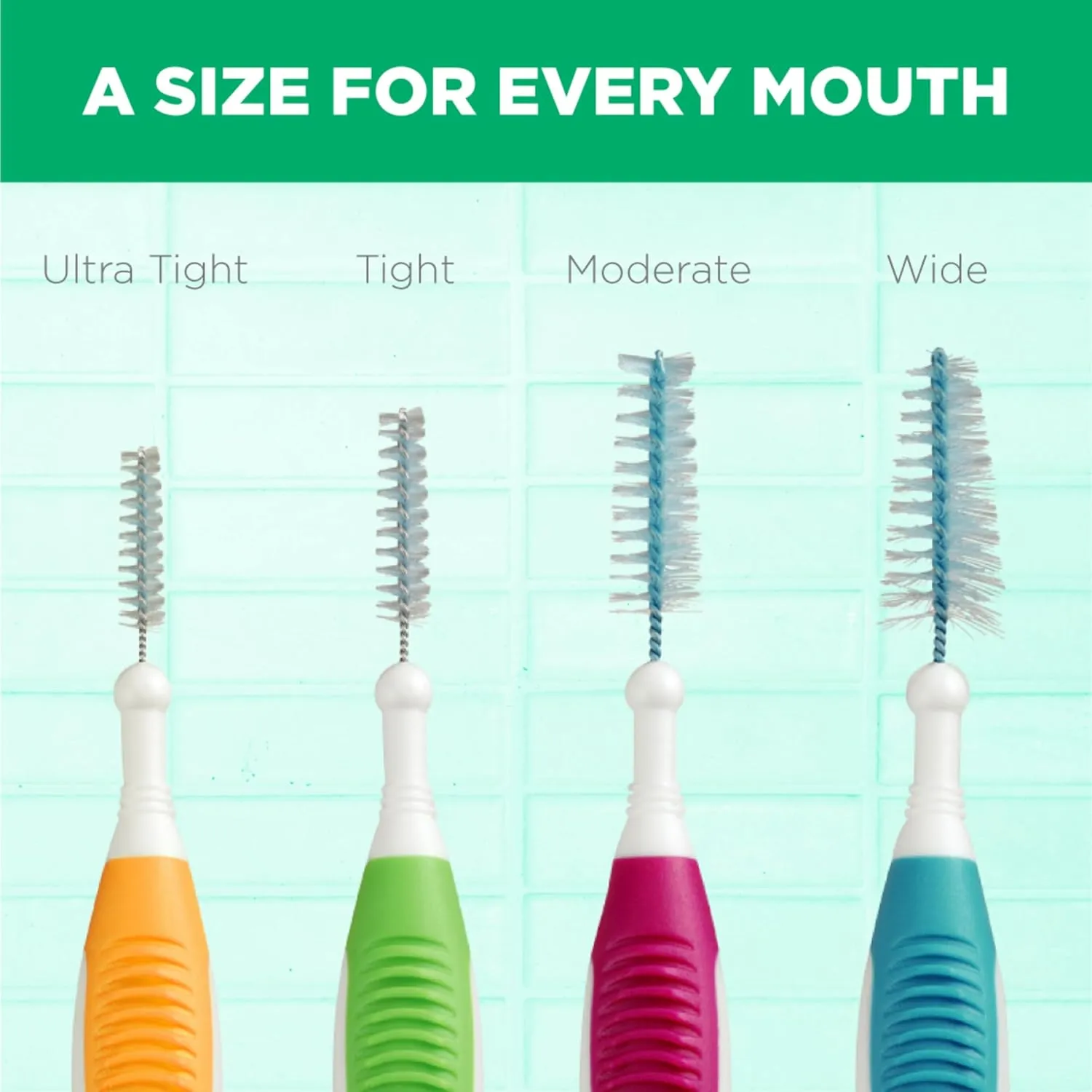 GUM Proxabrush Go-Betweens - Tight - Interdental Brushes - Soft Bristled Dental Picks for Plaque Removal Health - Safe for Braces & Dental Devices, 10 Count (Pack of 4)