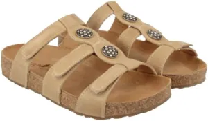 HAFLINGER Women's Leather Adjustable Open Toe Alice Slide Sandals