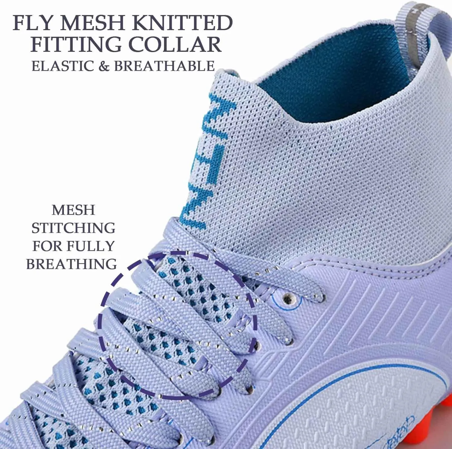 HESBITEUL Mens Athletic Outdoor Indoor Comfortable Soccer Shoes Boys Football Student Cleats Sneaker Shoes High Gripping Power