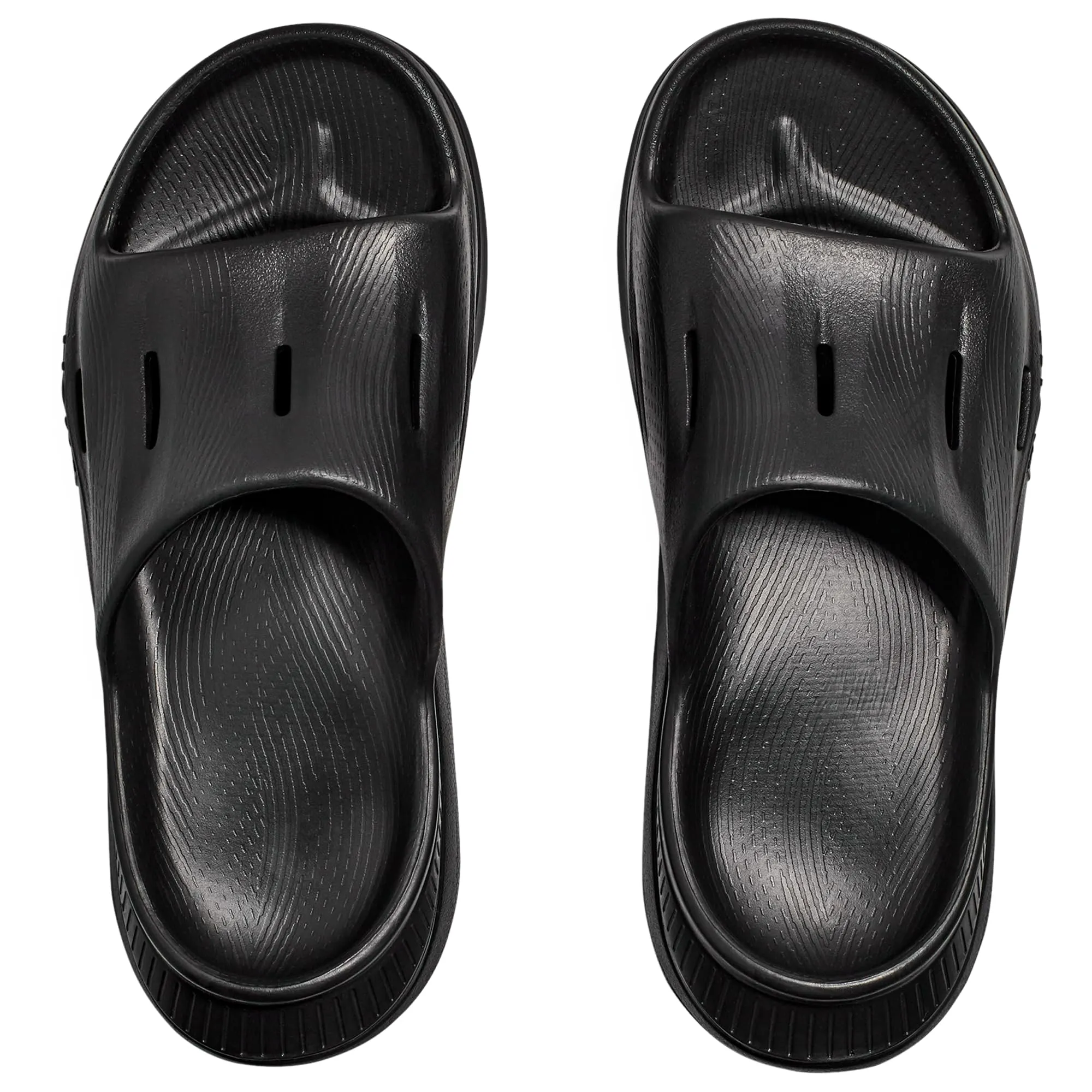HOKA ONE ONE Unisex-Adult Ora 3 Recovery Athletic Comfort Sport Slides For Joint Pressure Relief & Plantar Fasciitis (Black, US Footwear Size System, Adult, Women, Numeric, Medium, 6)