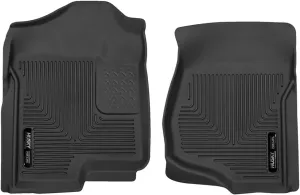 Husky Liners X-act Contour Floor Mats | Fits 2009-2014 Ford F-150 All Cabs w/Out Manual Shifter | Center Hump, 1-pc Black - 53351