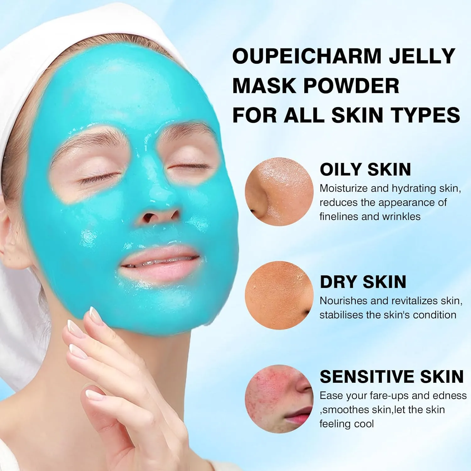 Hydro Jelly Masks for Women Home Spa,Hydrating & Moisturizing Peel-Off Rubber Gel Face Mask Skin Care,Professional Jelly Mask for All Skin Types 23 Fl Oz（ Nicotinamide）