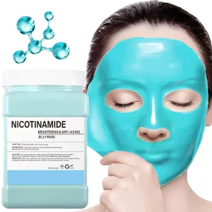 Hydro Jelly Masks for Women Home Spa,Hydrating & Moisturizing Peel-Off Rubber Gel Face Mask Skin Care,Professional Jelly Mask for All Skin Types 23 Fl Oz（ Nicotinamide）