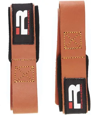 Iron Rebel Padded Leather Lifting Straps for Men & Women | Gym Weightlifting Straps | Comfortable Grips for Deadlifts, Training, Powerlifting, & Bodybuilding