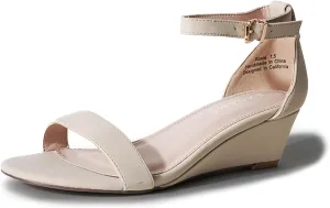 J. Adams Rosie Heeled Sandal – Low Wedge Sandals for Women, Ankle Strap, Dressy Wedding Wedges, Strappy Wedge Shoes, Short Heel Sandals for Bridal, Casual & Formal Wear