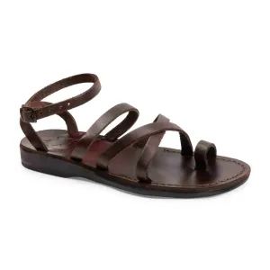 Jade - Toe Ring Strappy Flat Sandal | Brown