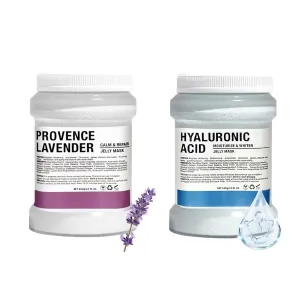 Jelly Mask Hydrating Deep Cleaning Detoxing Healing and Relaxing Premium Modeling Rubber For Facials Professional Set - 2 Treatments（Hyaluronic acid, lavender）
