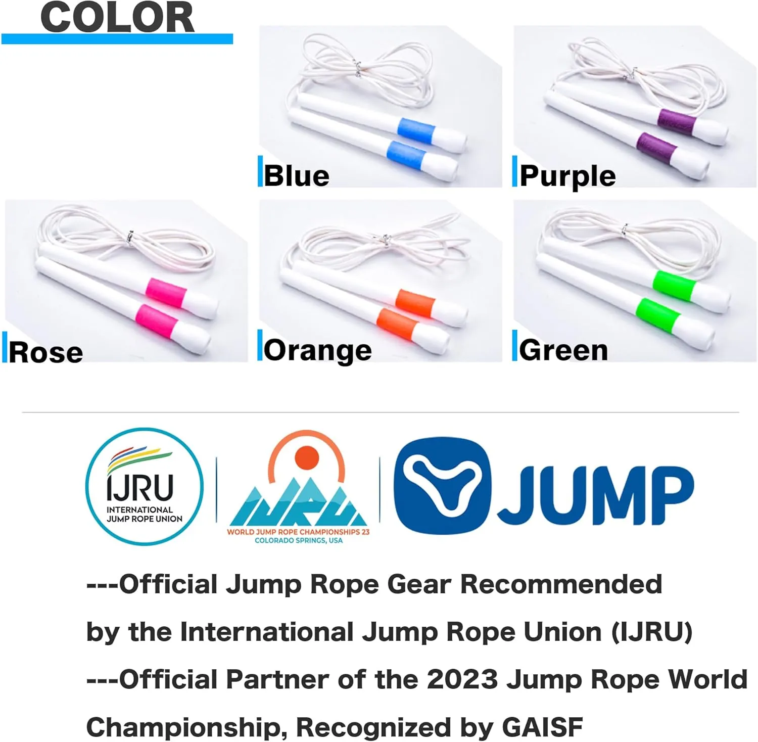 [JUMP Yuedong]Adjustable Premium PVC Speed Rope Tangle-Free for MMA, WOD, Crossfit, Skipping Tricks, Workout Skipping Rope