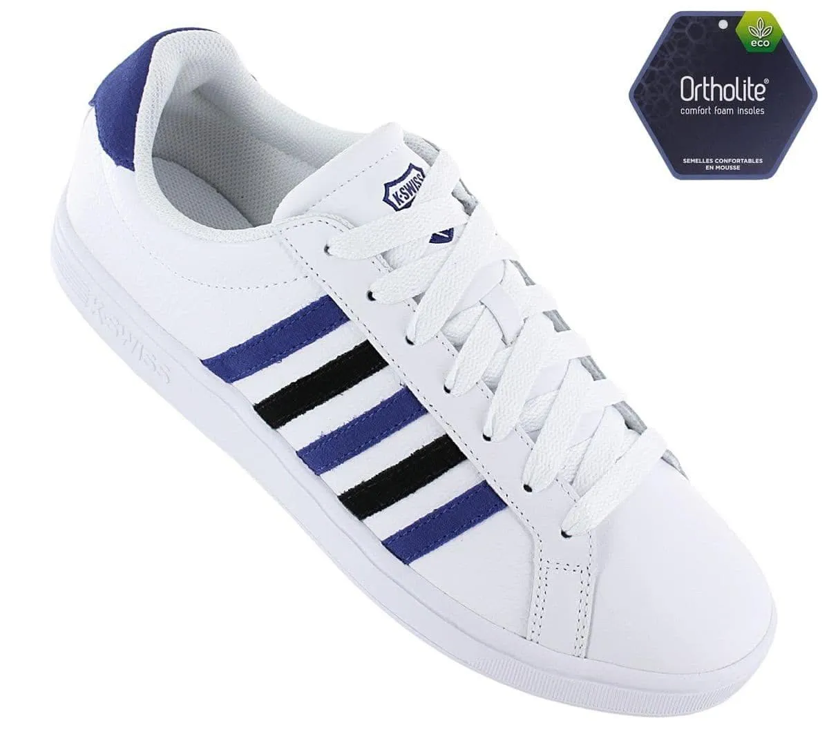 K-Swiss Classic Court Tiebreak Leather - Herren Sneakers Schuhe Weiß 07011-984