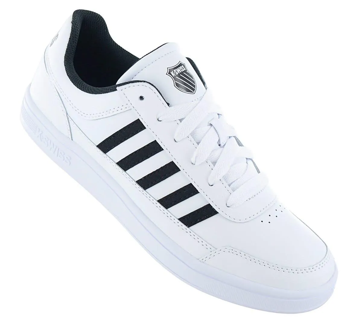 K-Swiss Court Chasseur - Herren Sneakers Schuhe Leder Weiß 06042-102-M