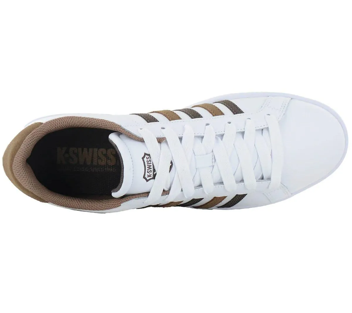 K-Swiss Court Tiebreak - Herren Sneakers Schuhe Leder Weiß 07011-919-M