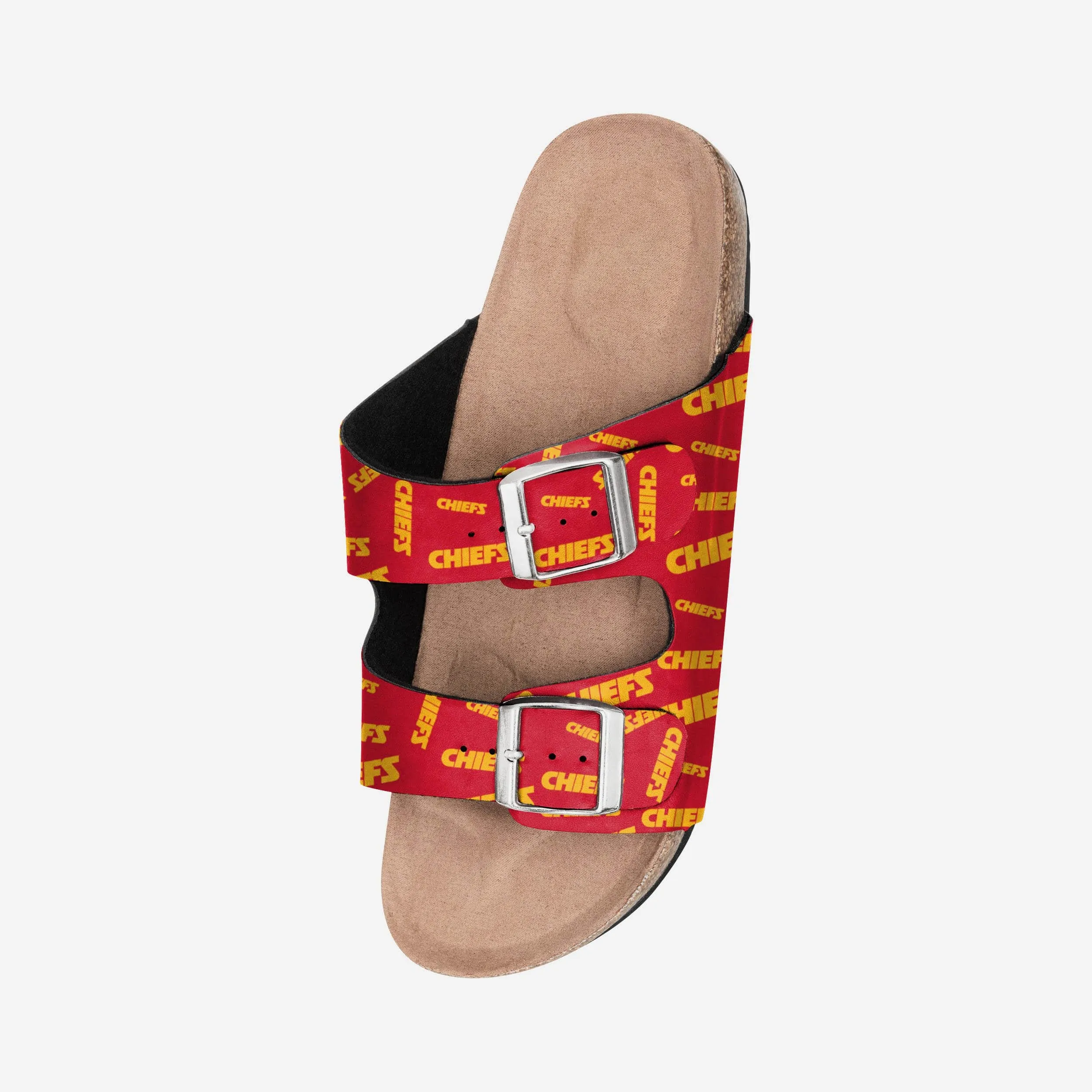 Kansas City Chiefs Womens Mini Print Double Buckle Sandal