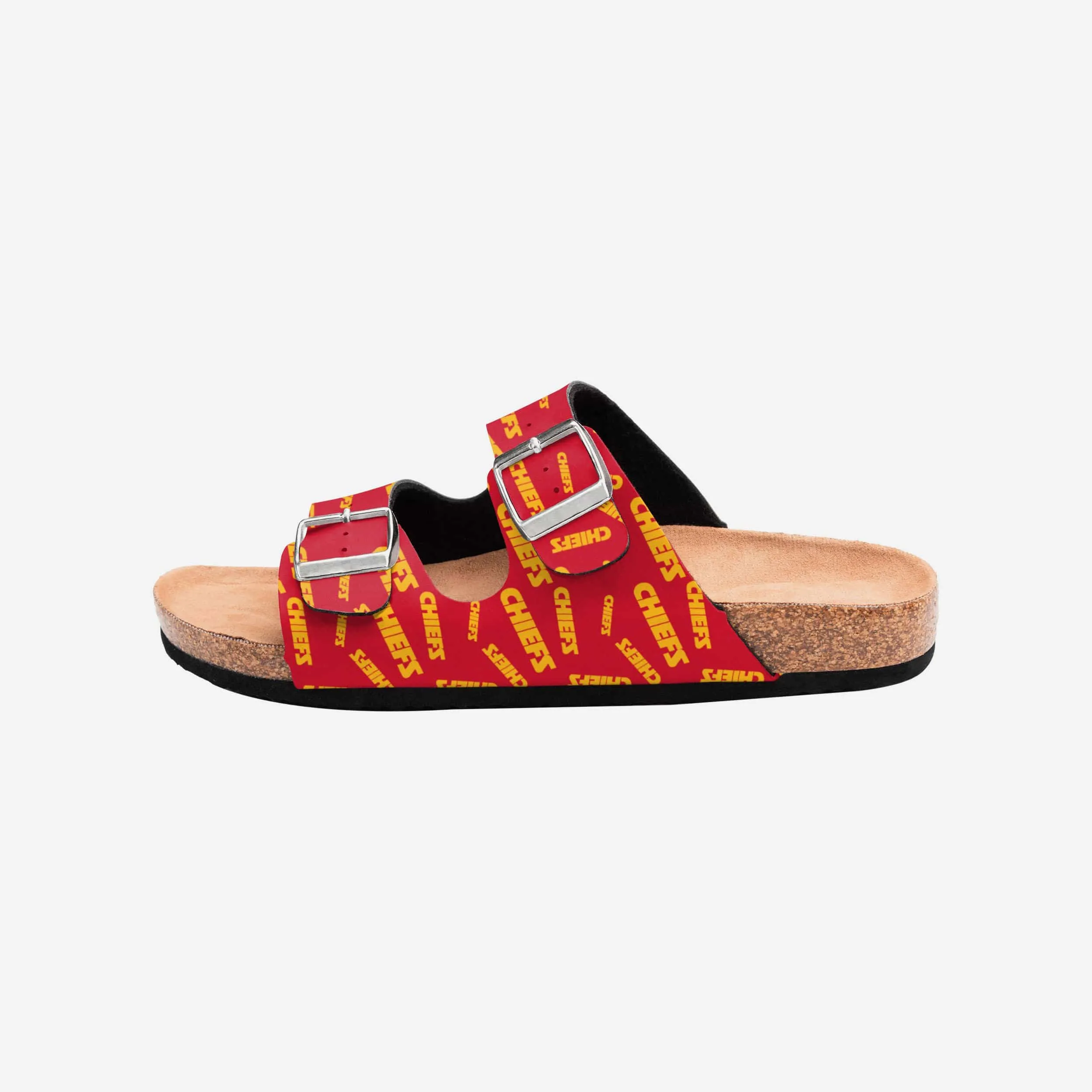 Kansas City Chiefs Womens Mini Print Double Buckle Sandal