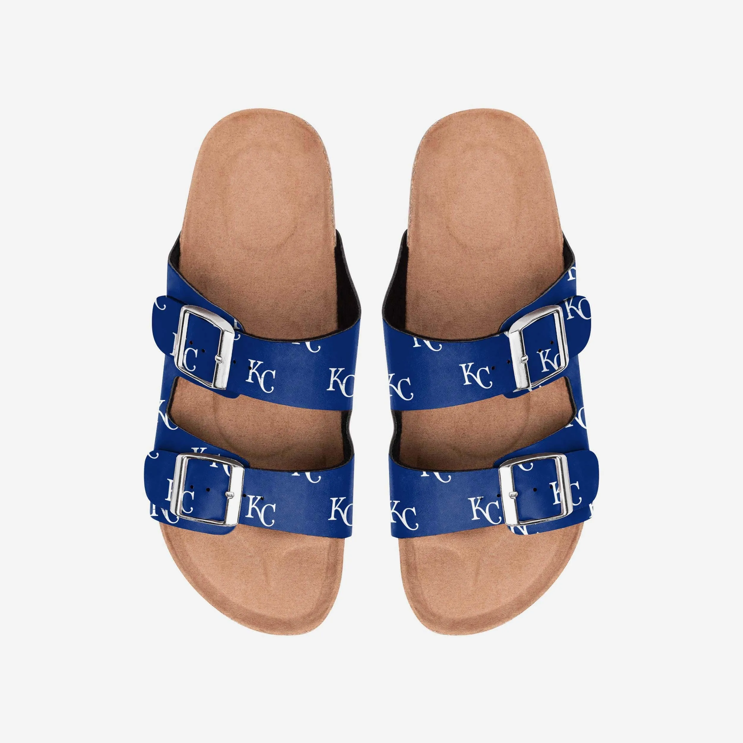 Kansas City Royals Womens Team Logo Double Buckle Sandal