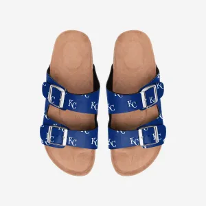 Kansas City Royals Womens Team Logo Double Buckle Sandal