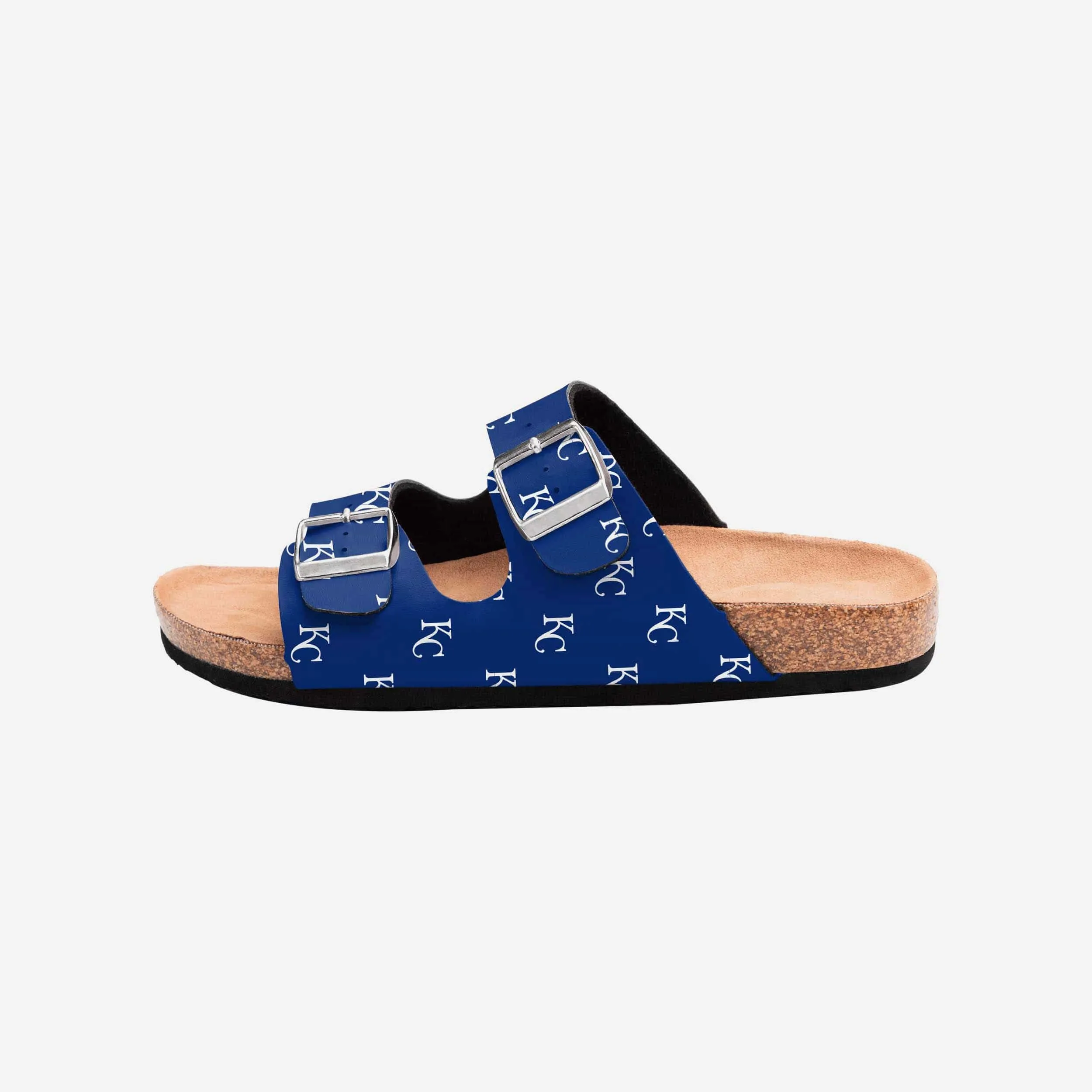 Kansas City Royals Womens Team Logo Double Buckle Sandal