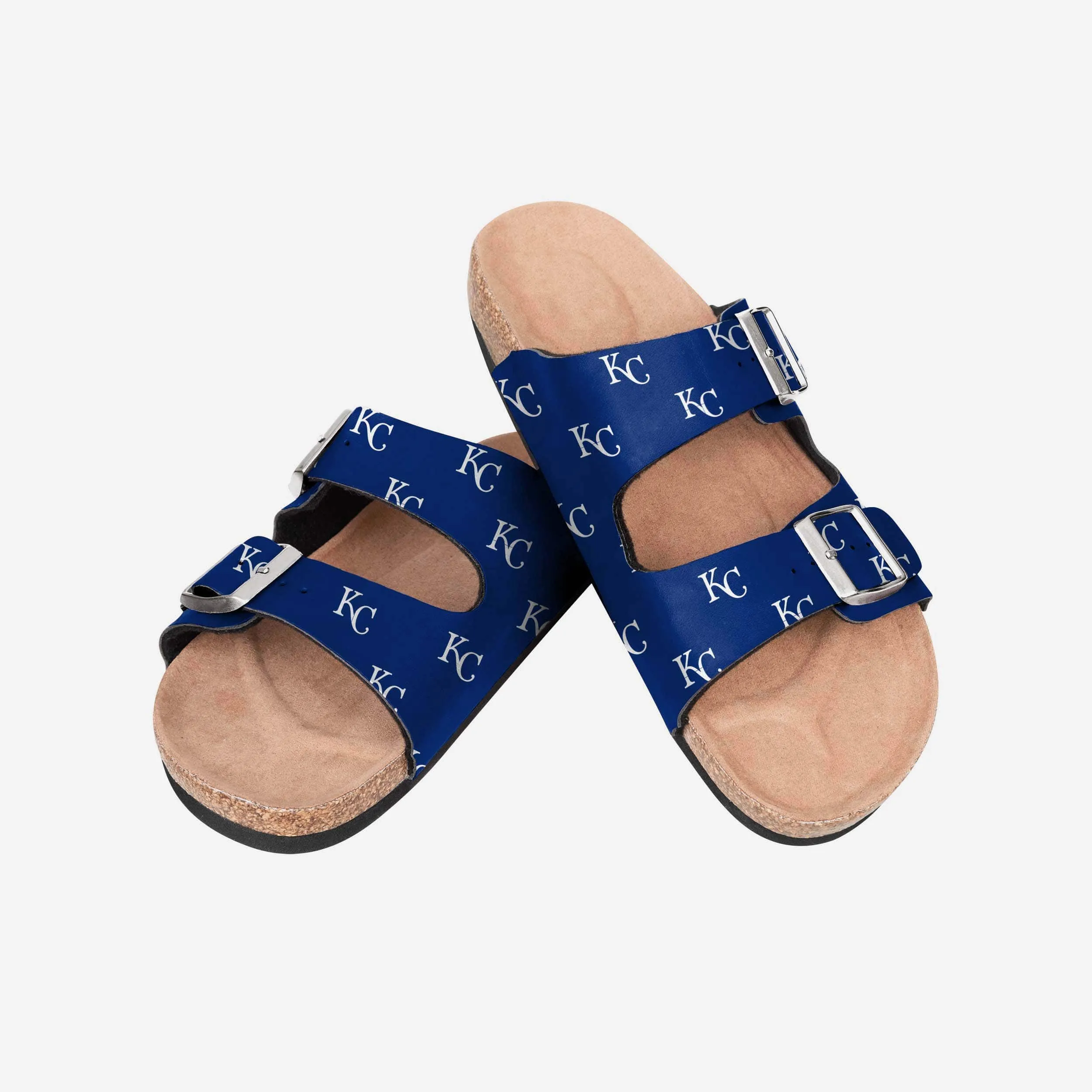 Kansas City Royals Womens Team Logo Double Buckle Sandal