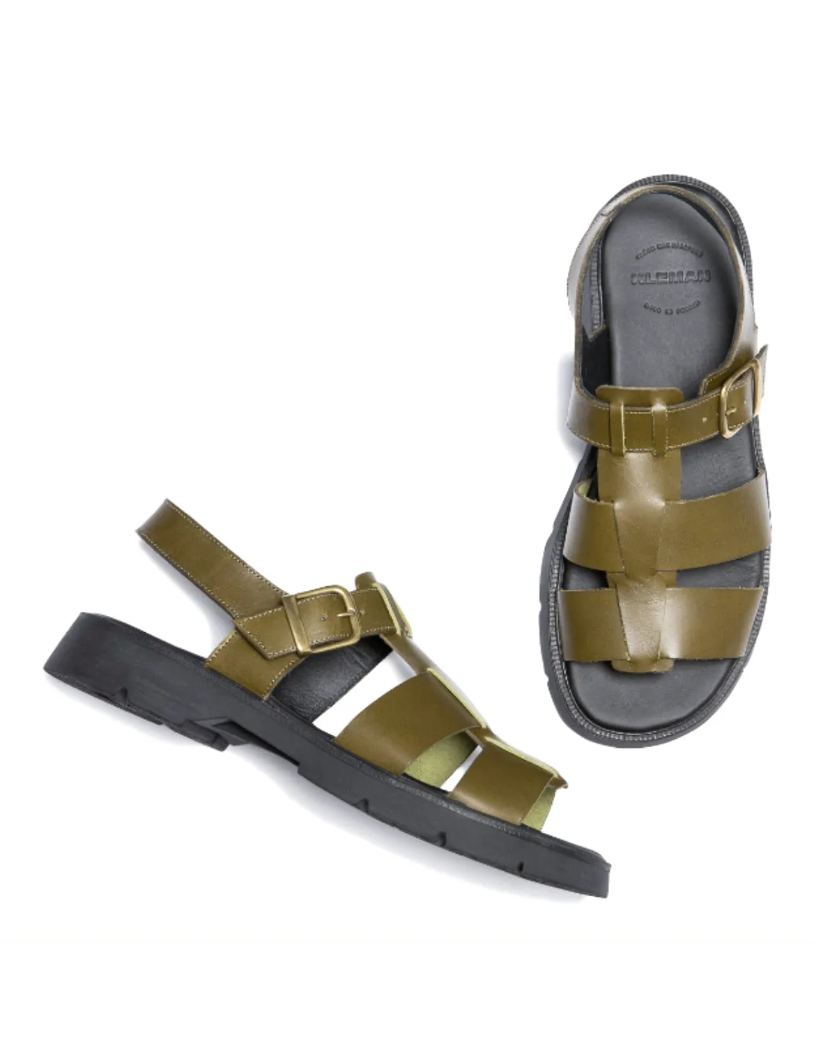Kleman Ballast Vgt Olive Strappy Sandal