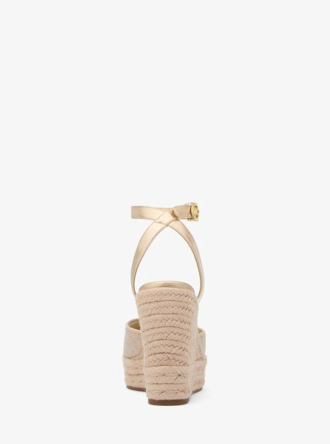 Larissa Metallic Canvas Espadrille Wedge