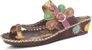 L'ARTISTE Women's Slide Sandal Santorini Brown 40