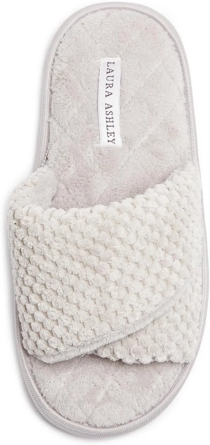 Laura Ashley Womens SPA Wrapped Texture Scuff Slippers
