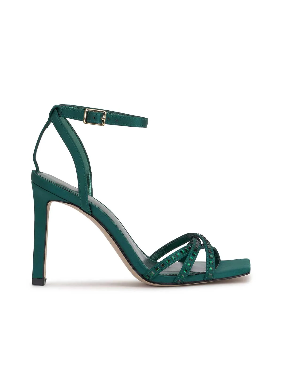 Leonah High Heel Sandal in Evergreen