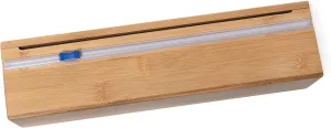 Lipper International Bamboo Wood Dispenser with Cutter for Aluminum Foil, Plastic Wrap, or Wax Paper, Single, 13 7/8" x 3 3/8" x 3 1/2"