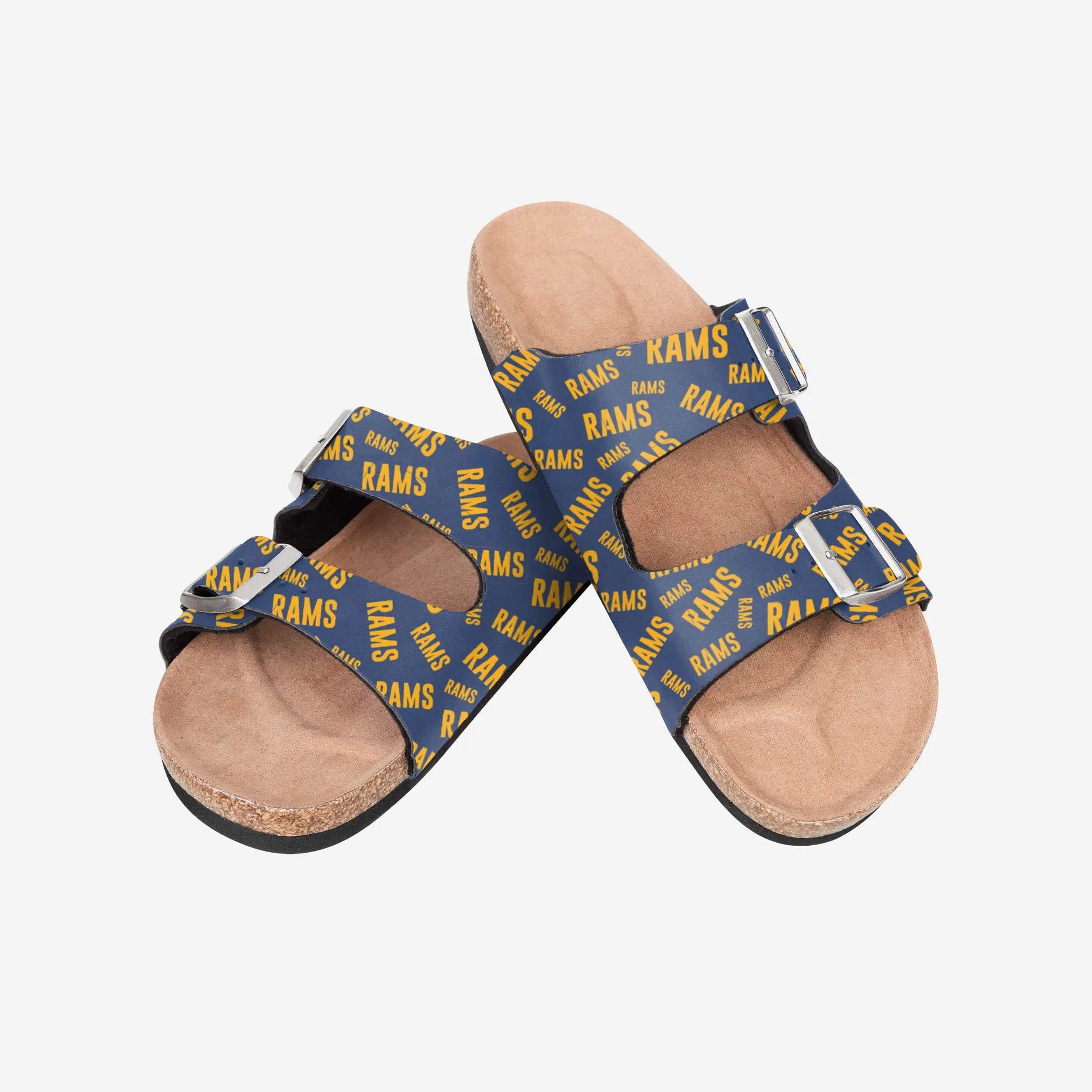 Los Angeles Rams Womens Mini Print Double Buckle Sandal