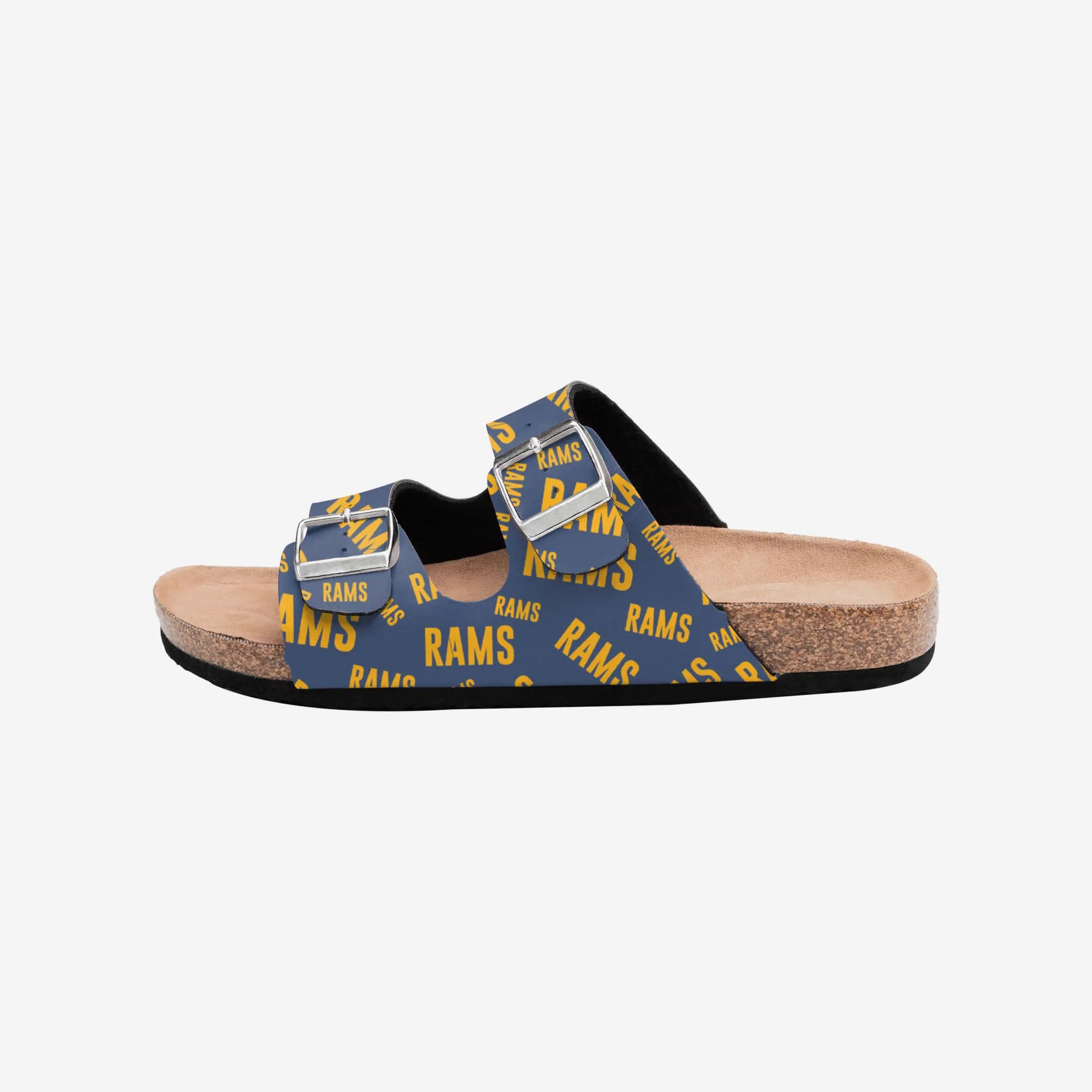 Los Angeles Rams Womens Mini Print Double Buckle Sandal