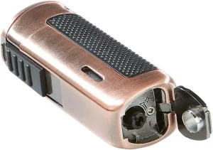 Lotus CEO Triple Torch Flame Lighter w/ Cigar Punch - Brushed Copper