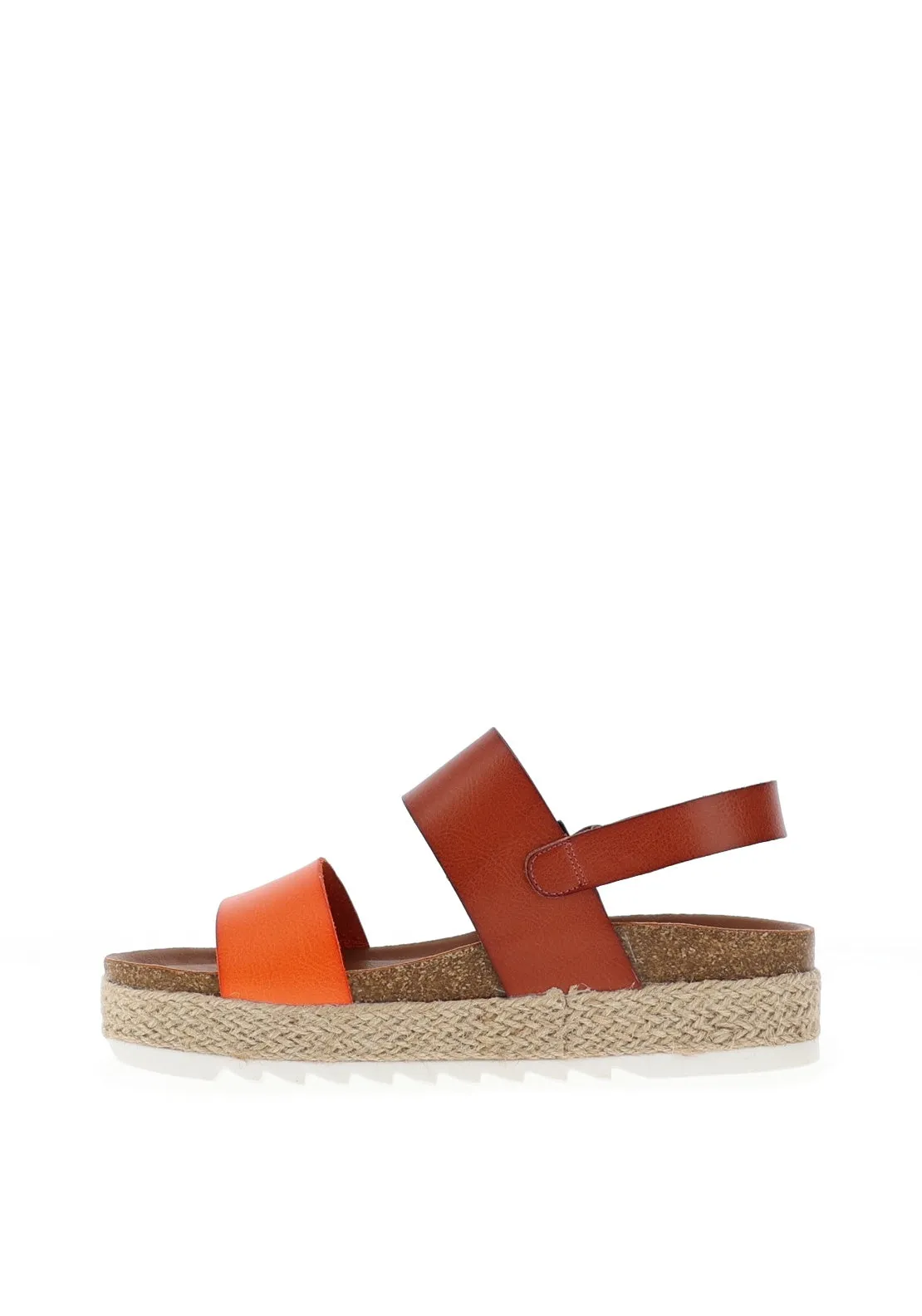 Lunar Deanna Espadrille Platform Sandals, Orange