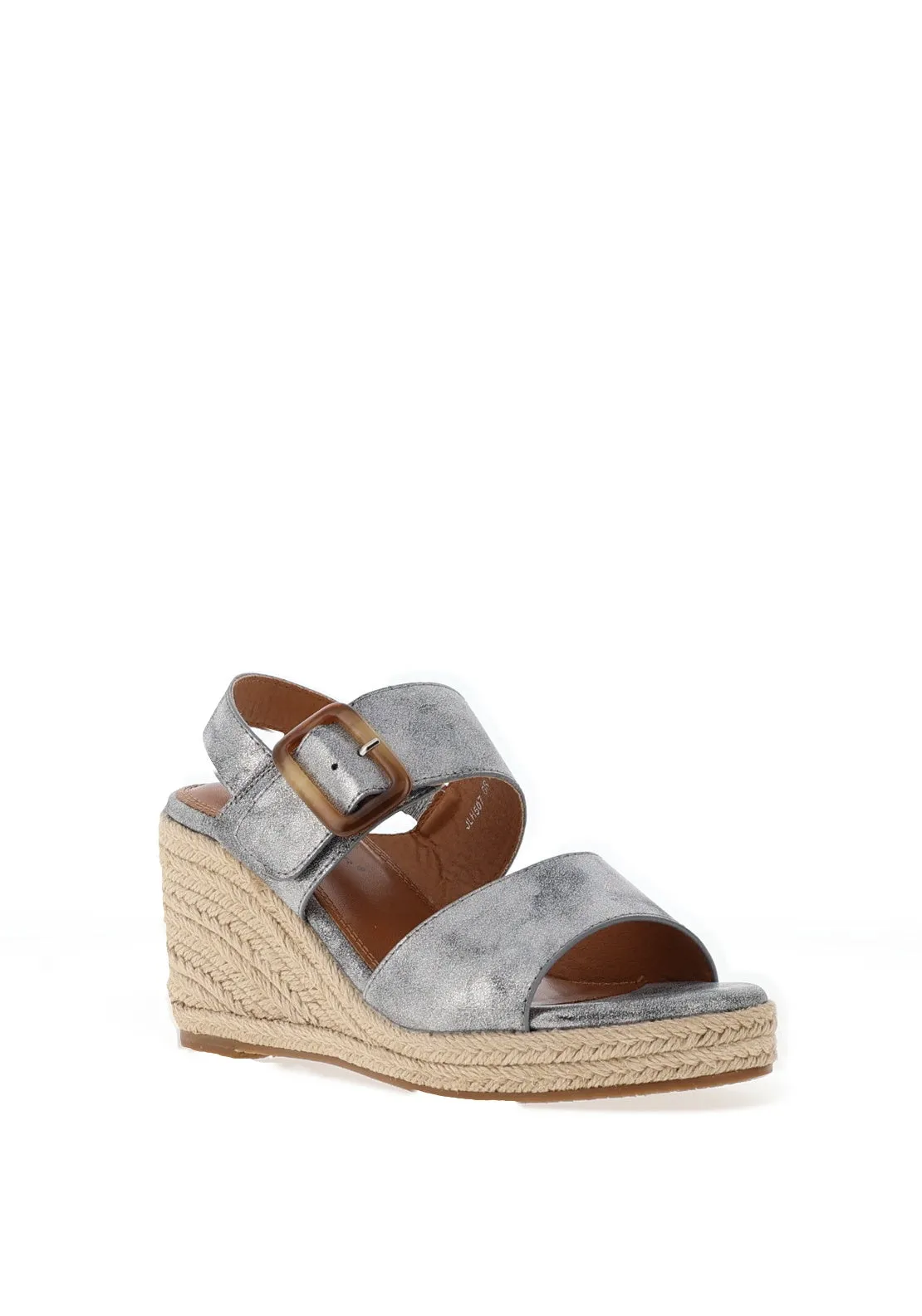 Lunar Rochester Espadrille Wedge Sandals, Grey