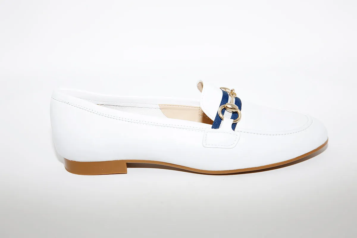 MARIA JAEN - 57 White Leather Loafer