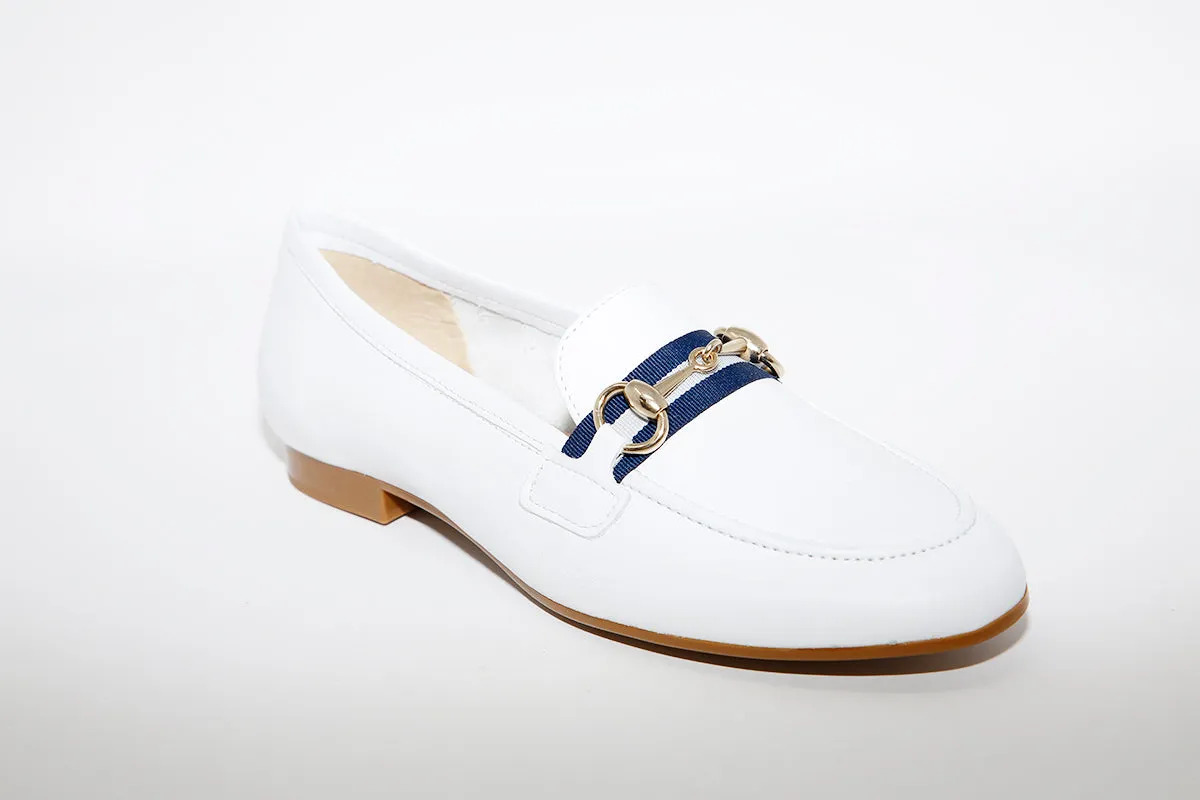 MARIA JAEN - 57 White Leather Loafer