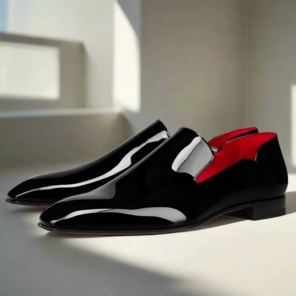 Marvin Black Patent Slip-on Loafer