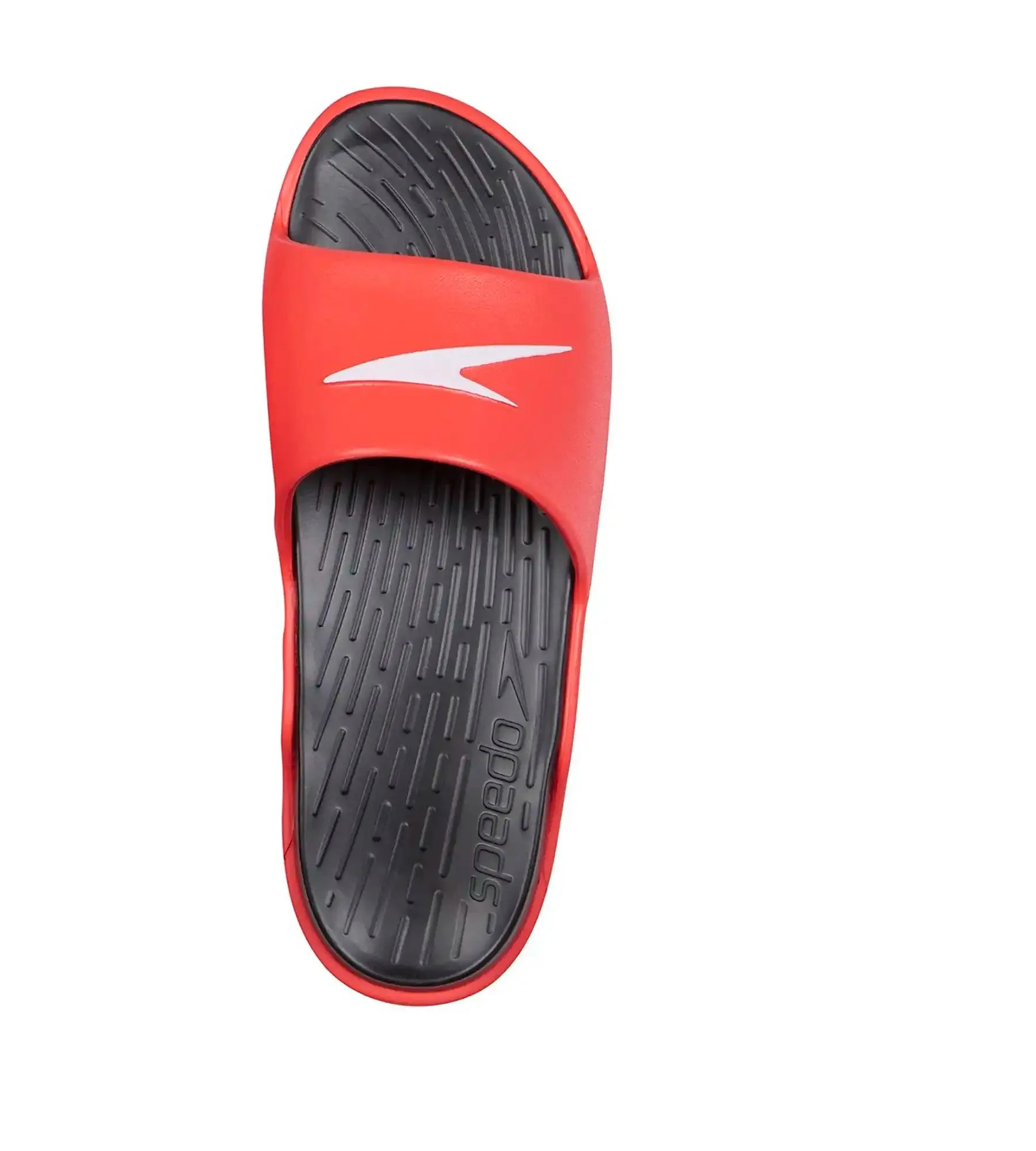 Men's Dual Colour Slides - Black & Lava Red