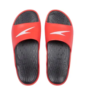 Men's Dual Colour Slides - Black & Lava Red