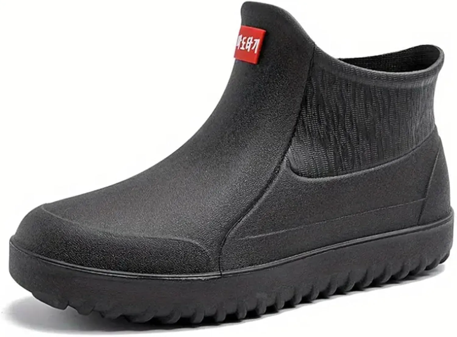 Men's Short Tube Slip Outer Casual Rain Boots High-Performance Fishing Rain High Traction Men's Ankle Boots
