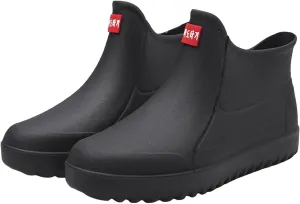Men's Short Tube Slip Outer Casual Rain Boots High-Performance Fishing Rain High Traction Men's Ankle Boots