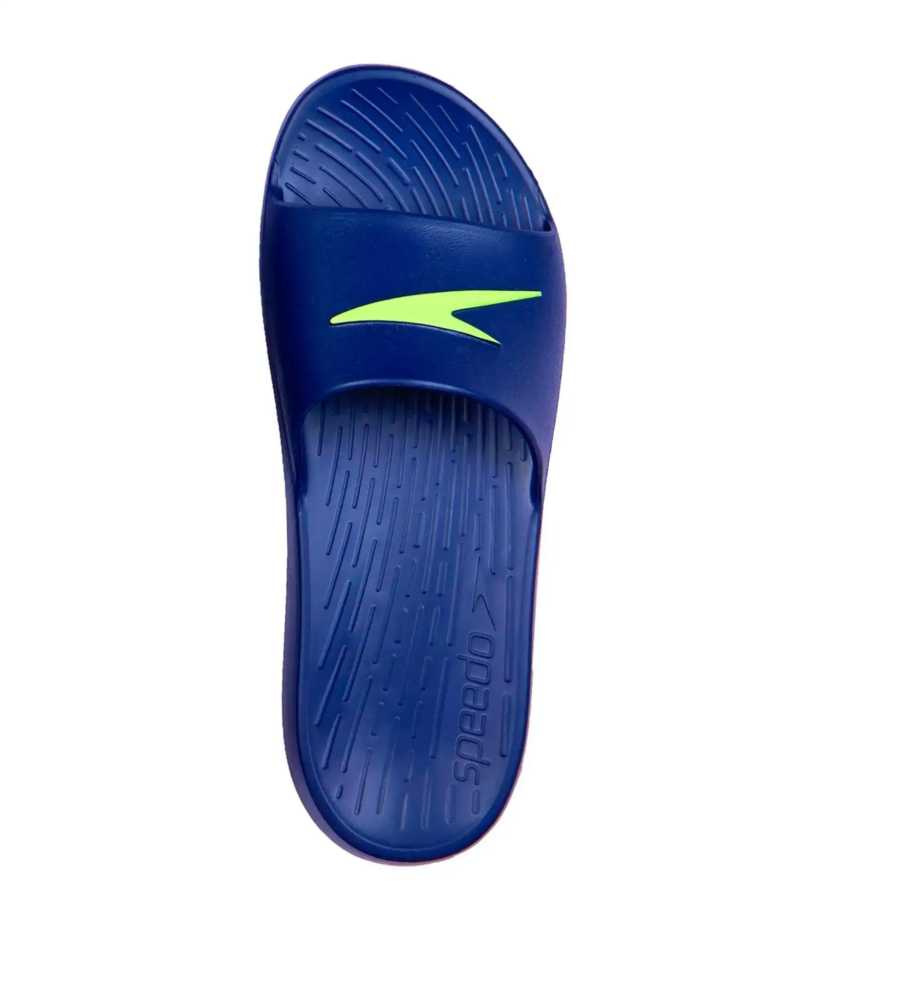 Men's Single Colour Slides - Navy & Bright Zest