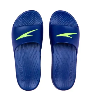 Men's Single Colour Slides - Navy & Bright Zest