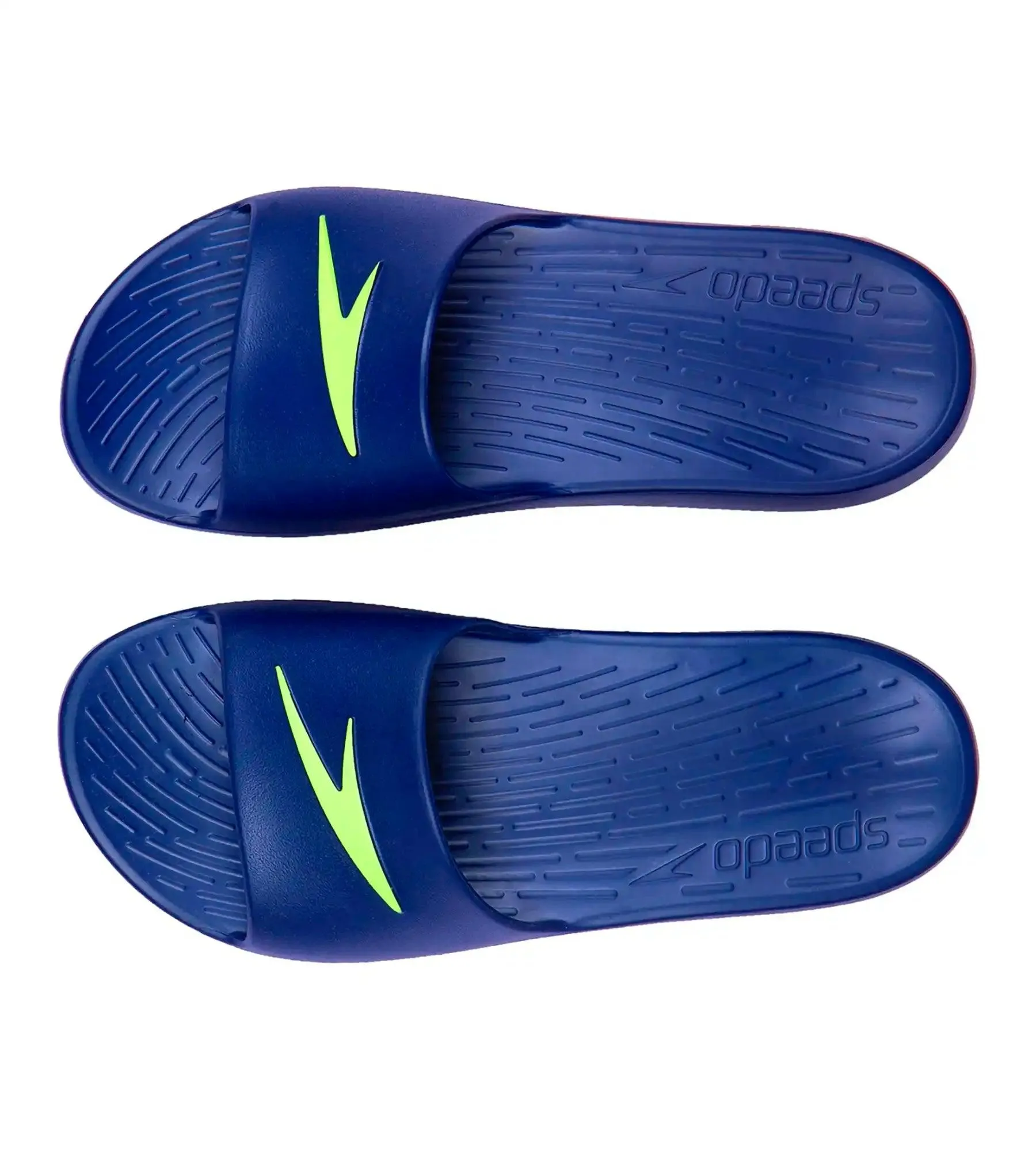 Men's Single Colour Slides - Navy & Bright Zest