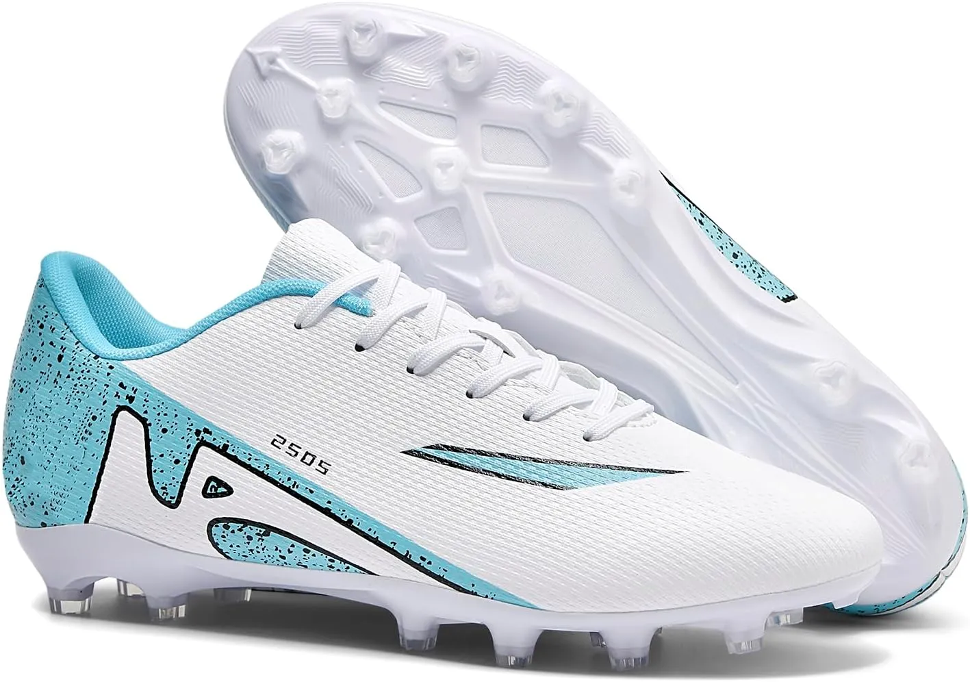 Men's Soccer Shoes Football Cleats High-Tops Lace-Up Non-Slip Spikes Indoor Outdoor Sports Athletic Baseball Lacrosse Sneaker