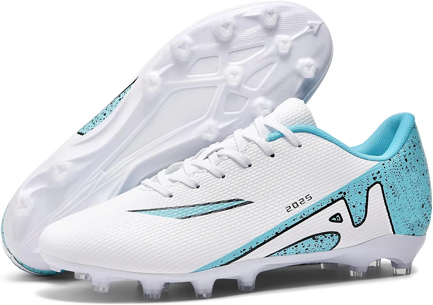 Men's Soccer Shoes Football Cleats High-Tops Lace-Up Non-Slip Spikes Indoor Outdoor Sports Athletic Baseball Lacrosse Sneaker
