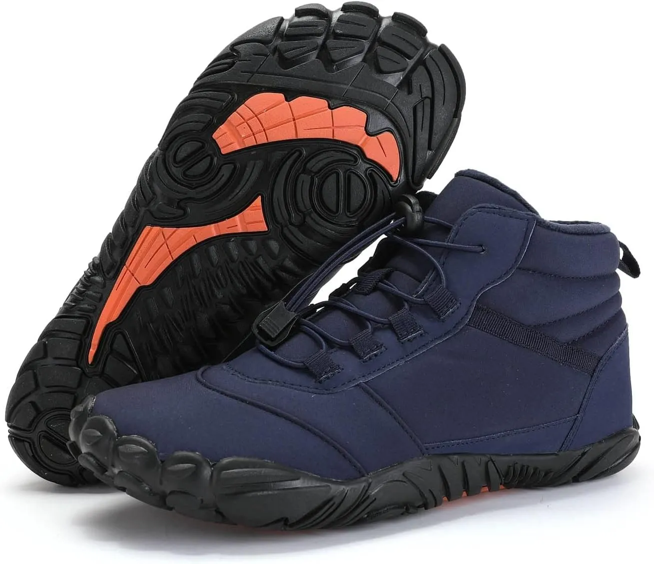 Mens Winter Trekking Backpacking Snow Boots Water Resistant Shoes Anti-Slip Fully Fur Lined Casual Lightweight Hiking Boot Men's High Top Barefoot Shoes Minimalist Trail Running Shoes Ankle Boots